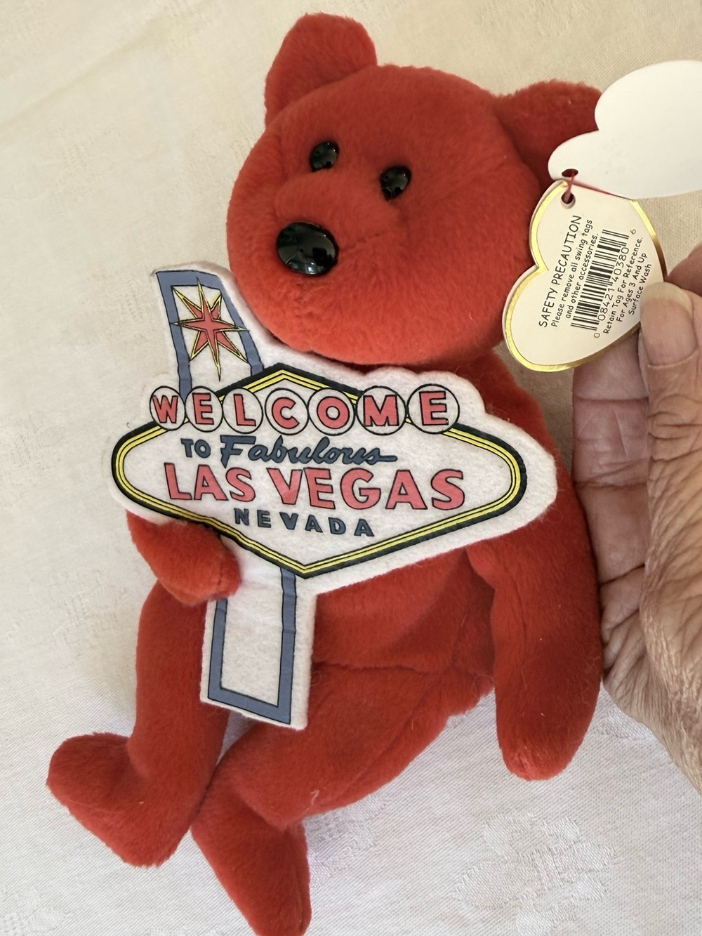 Ty Beanie Baby – “I Love Las Vegas” Red Bear (Retired Collectible)